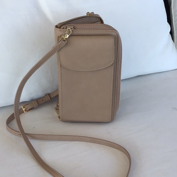Beige Phone Case/Wallet Crossbody NWOT - Picture 3 of 7